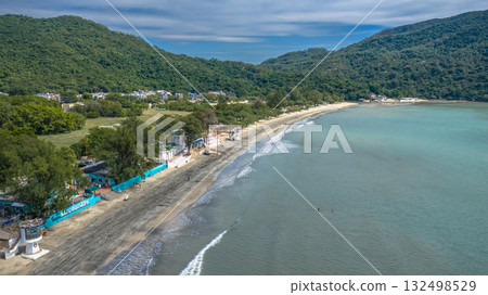 Peaceful Afternoon at Pui O Beach Hong Kong Oct 25 2025 132498529