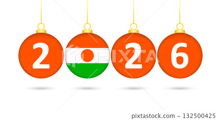 Niger Flag Christmas Balls 2026 Decoration. 132500425
