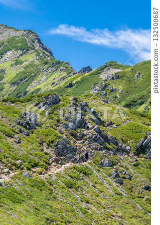 Kitadake Shoulder Hut, located on the shoulder of Mt. Kitadake. Climbing Mt. Kitadake in the Southern Alps Kitadake Shoulder Hut, located on the shoulder of Mt. Kitadake. Climbing Mt. Kitadake in the Southern Alps 132500687