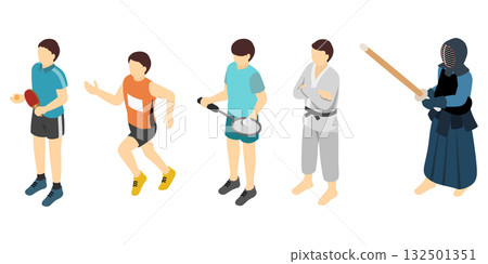 等距插畫：體育（男子）2 132501351