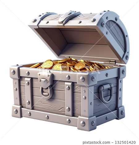3D illustration of treasure 132501420