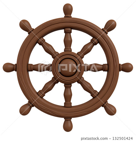 3D illustration of a rudder 3D illustration of a rudder 132501424