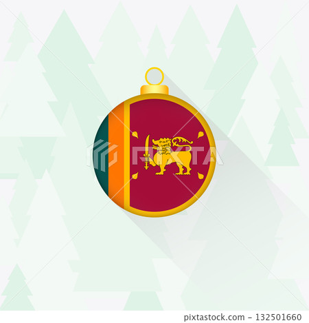 Sri Lanka National Flag Christmas Decoration. Sri Lanka National Flag Christmas Decoration. 132501660