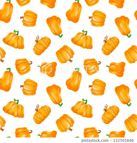 Watercolor pumpkin seamless pattern | Autumn, Halloween, background, wrapping paper design, wallpaper material Watercolor pumpkin seamless pattern | Autumn, Halloween, background, wrapping paper design, wallpaper material 132501686