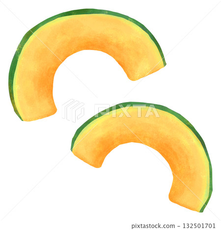 南瓜切片插圖 132501701