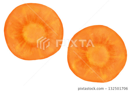 Illustration of sliced carrots 132501706