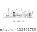 Detailed Frankfurt skyline vector illustration. 132501735