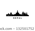 Vector Nepal skyline. 132501752
