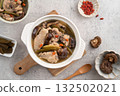 Peeled peppers Chicken soup Mushroom chili chicken soup 皮むき唐辛子チキンスープ 132502021