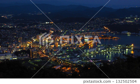 Sasebo city night view Sasebo city night view 132502504
