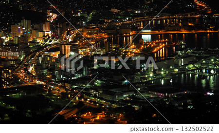 Sasebo city night view 132502522