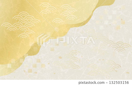 Beautiful Japanese pattern background illustration 132503156