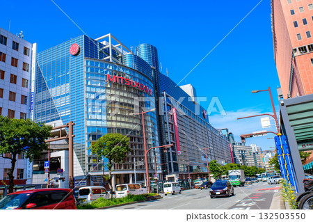 Fukuoka Mitsukoshi Tenjin Minami Daytime Color from Watanabe Street in Tenjin, Chuo Ward, Fukuoka City 132503550