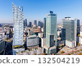 Warsaw skyline skyscraper in downtown real estate in Warsaw, Poland 132504219