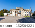 Lazienki Palace on island inside Lazienki Park in Warsaw, Poland 132504221