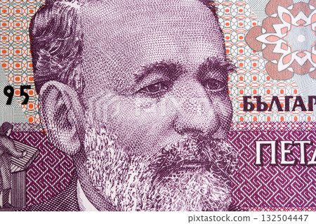 Gruev Danov a closeup portrait from old Bulgarian money Gruev Danov a closeup portrait from old Bulgarian money 132504447