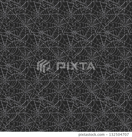 Seamless spiderweb lace texture on dark background for gothic or spooky design Seamless spiderweb lace texture on dark background for gothic or spooky design 132504707