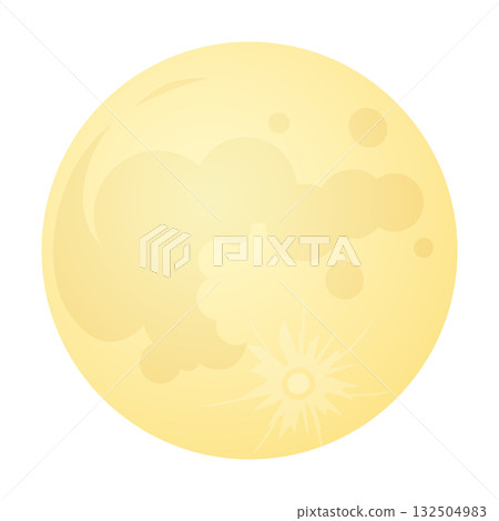 可愛的滿月插圖 132504983