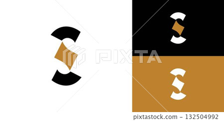 Modern and Unique letter S initials logo design 132504992
