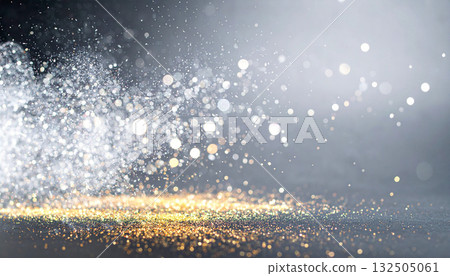 Glitter and bokeh balls dancing in the light. A gorgeous and fantastic background material. 132505061