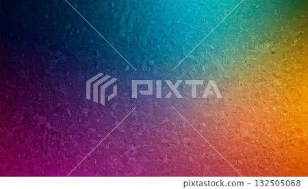 Abstract gradient background in neon colors reflected in vibrant water droplet texture 132505068