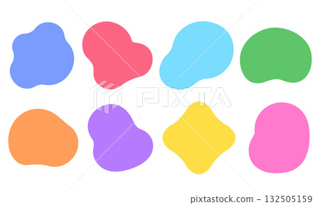 多彩抽象形狀集（流行背景資料） 132505159