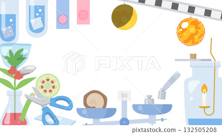 小學六年級科學背景插畫_16:9 132505208