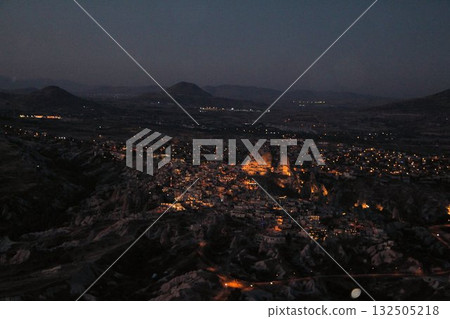 Cappadocia balloons flying from early morning before dawn to sunrise, Cappadocia scenery 132505218