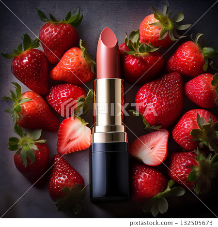 Lipstick and Strawberries A Colorful Romance Lipstick and Strawberries A Colorful Romance 132505673