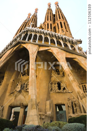 從受難立面俯瞰聖家堂全景 132506389