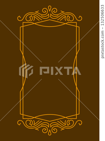 Line curl frame. Modern decorative linear background. 132506633