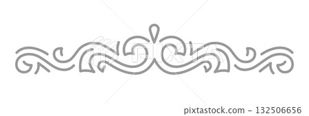 Line curl element. Modern decorative linear divider. 132506656