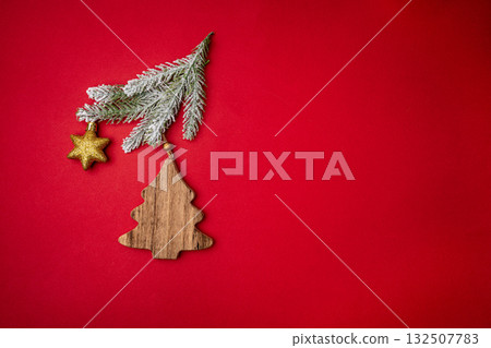 Christmas and Happy New background 132507783