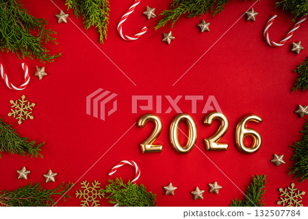 Christmas and Happy New background Christmas and Happy New background 132507784