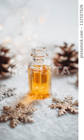 Sparkling winter wonder with golden essence 132507826