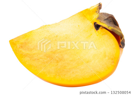Fresh ripe plum cut in half isolated on white background Fresh ripe plum cut in half isolated on white background 132508054