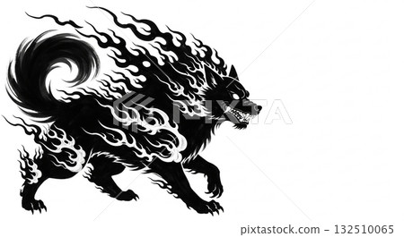 Raging Black Wolf 132510065