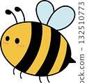 cute bee illustration 132510773