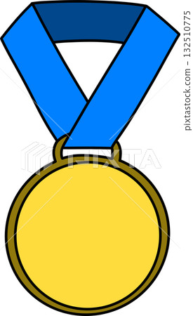 gold medal with ribbon gold medal with ribbon 132510775