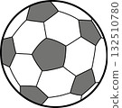 soccer ball isolated on white background 132510780