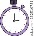 stylized icon of the stopwatch 132510781