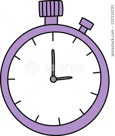 stylized icon of the stopwatch stylized icon of the stopwatch 132510781