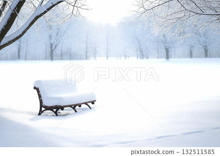 寂靜的雪景、無人的冬日記憶、溫暖的痕跡 132511585