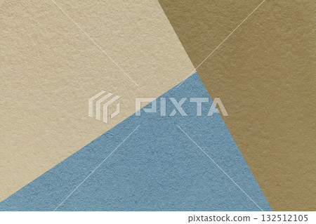 Geometric beige, brown and blue texture paper background for presentation, banner or card design template Geometric beige, brown and blue texture paper background for presentation, banner or card design template 132512105