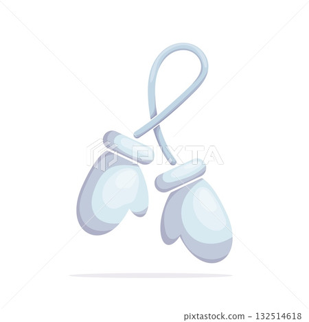 Light blue winter mittens vector illustration 132514618