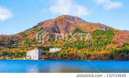 Mount Haruna, Lake Haruna, and Mount Kamikabe (Autumn) Mount Haruna, Lake Haruna, and Mount Kamikabe (Autumn) 132514648