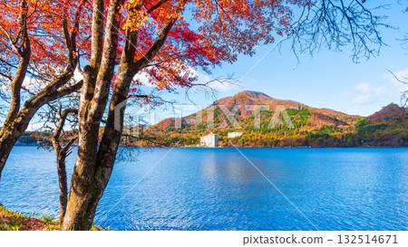 Mount Haruna, Lake Haruna, and Mount Kamikabe (Autumn) Mount Haruna, Lake Haruna, and Mount Kamikabe (Autumn) 132514671