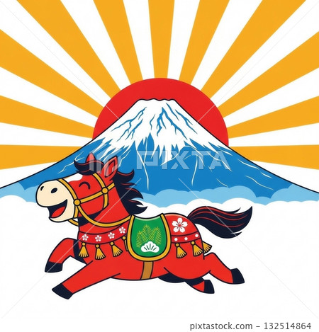 10 New Year and Year of the Horse Illustrations 10 New Year and Year of the Horse Illustrations 132514864