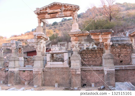 World Heritage Site: Türkiye's tourist attraction, the ruins of Ephesus from ancient Greece and Rome 132515101