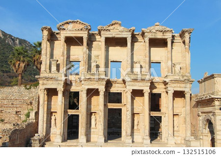 World Heritage Site: Türkiye's tourist attraction, the ruins of Ephesus from ancient Greece and Rome World Heritage Site: Türkiye's tourist attraction, the ruins of Ephesus from ancient Greece and Rome 132515106